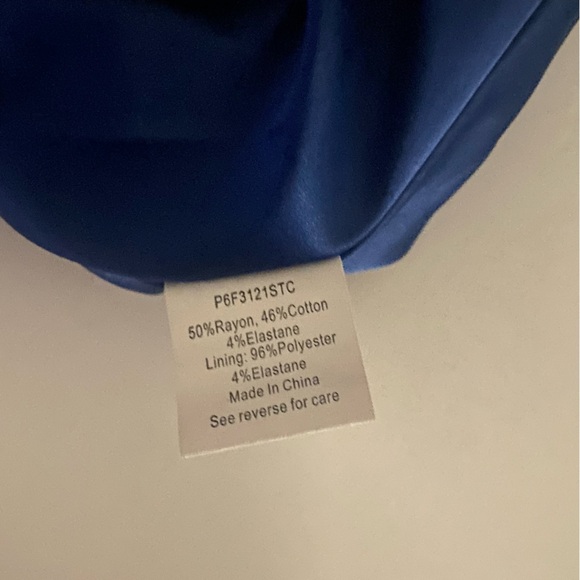 Parker Athena Lace-Up Blue Dress - Picture 9 of 9